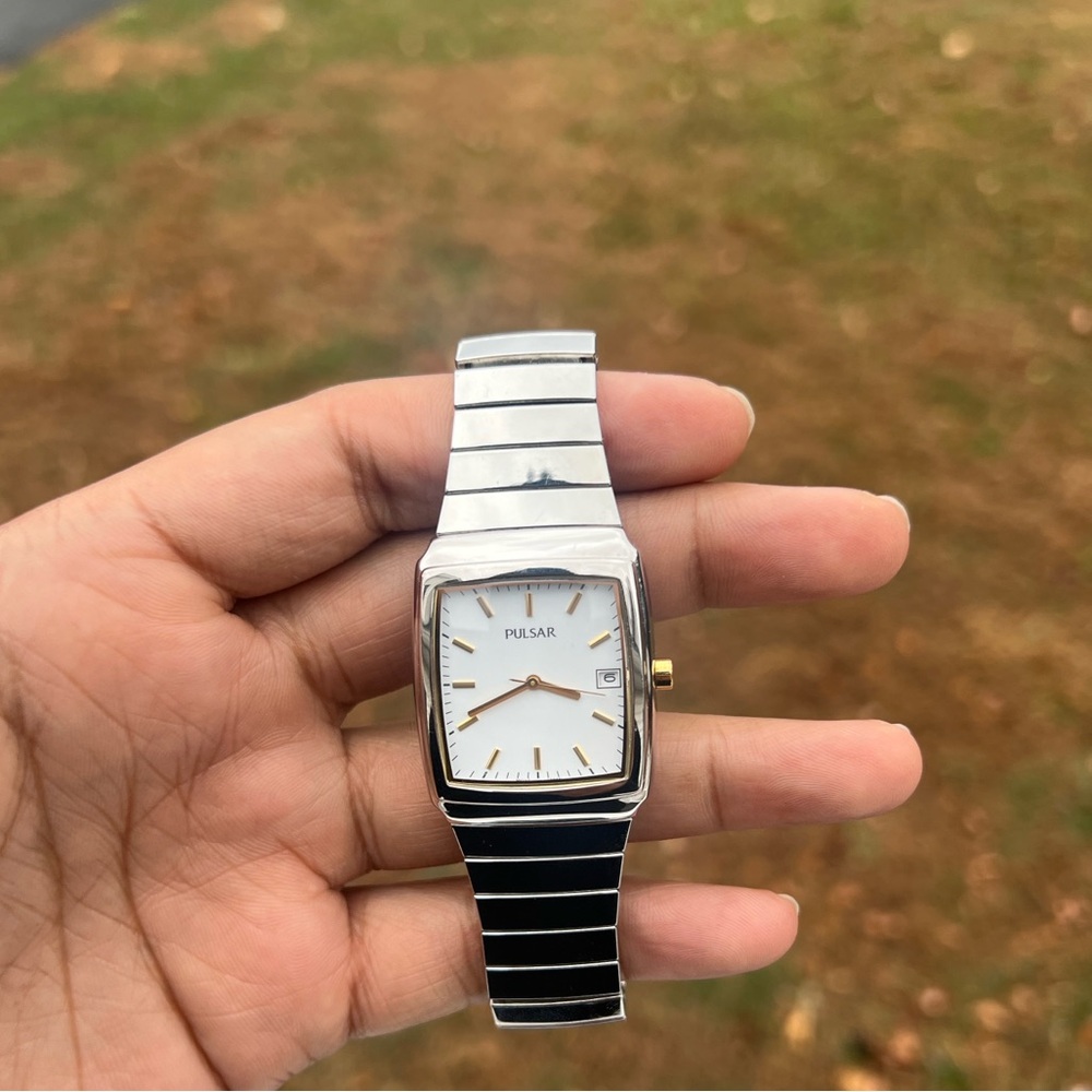 Pulsar square men’s adjustable band watch